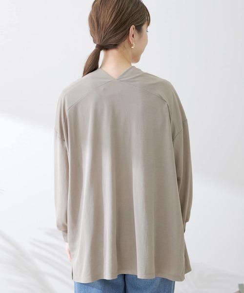 URBAN RESEARCH Sonny Label（アーバンリサーチサニーレーベル）の「接触冷感カノコカーディガン（Tシャツ/カットソー・レディース・チャコールグレー/カーキ/グリーン・FREE）」の20枚目の写真