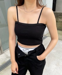 リブチューブトップ