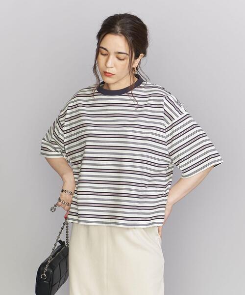 BEAUTY&YOUTH UNITED ARROWS（ビューティーアンドユースユナイテッドアローズ）の「【WEB限定】ピマコットン ワイド Tシャツ（Tシャツ/カットソー・レディース・ブラック/オフホワイト/その他1/その他2・FREE）」の4枚目の写真