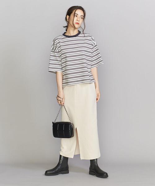 BEAUTY&YOUTH UNITED ARROWS（ビューティーアンドユースユナイテッドアローズ）の「【WEB限定】ピマコットン ワイド Tシャツ（Tシャツ/カットソー・レディース・ブラック/オフホワイト/その他1/その他2・FREE）」の11枚目の写真