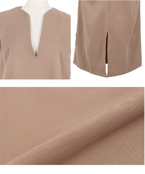 KOBE LETTUCE（コウベレタス）の「キーネックジャンスカワンピース（ワンピース・レディース・グレイッシュベージュ/ブラック/グリーン系/チャコール/ホワイト系・FREE）」の15枚目の写真