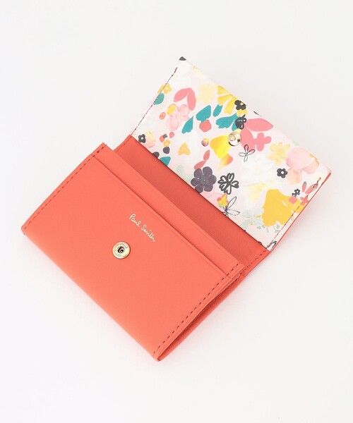 【国内即発★Paul Smith】ペタルプリントトリム♪カードケース Paul Smith(ポールスミス)の「ペタルプリントトリム カード