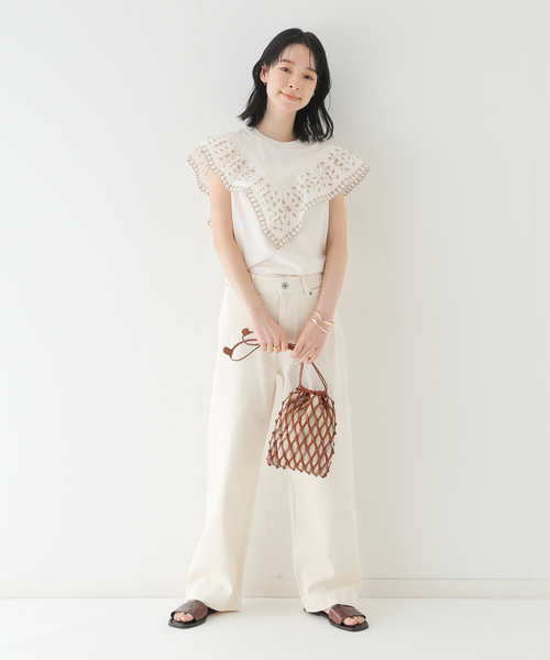 SLOBE IENA(スローブイエナ)の「【SECOND FEMALE/セカンド フィメール】 Irmeline Tシャツ(Tシャツ/カットソー・レディース・ホワイト・FREE)」の9枚目の写真