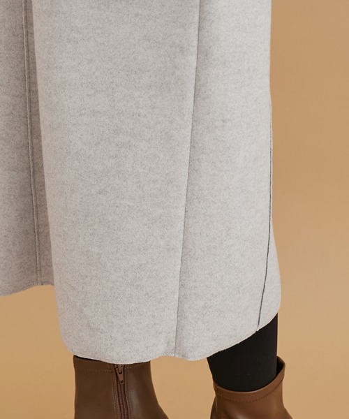 ROPE' PICNIC（ロペピクニック）の「ジャージメルトンVネックジャンパースカート（ジャンパースカート・レディース・チャコールグレー/ベージュ/グレー系その他・38/36）」の10枚目の写真