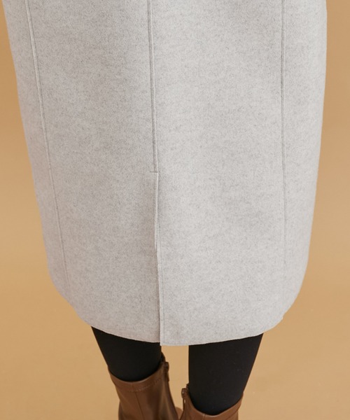 ROPE' PICNIC（ロペピクニック）の「ジャージメルトンVネックジャンパースカート（ジャンパースカート・レディース・チャコールグレー/ベージュ/グレー系その他・38/36）」の18枚目の写真