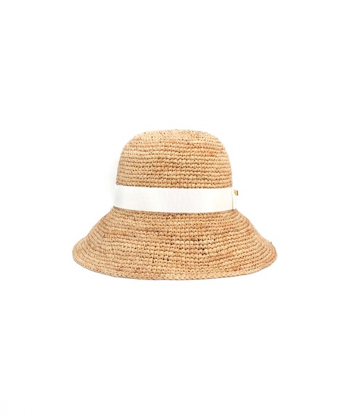 MANIERA（マニエラ）の「ラフィアコマ編みワイドリボンハット（ハット・レディース・ホワイト・FREE）」の11枚目の写真
