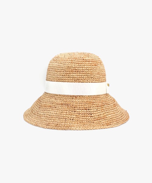 MANIERA（マニエラ）の「ラフィアコマ編みワイドリボンハット（ハット・レディース・ホワイト・FREE）」の12枚目の写真