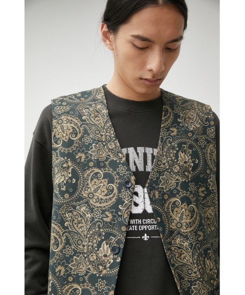 AZUL by moussy（アズールバイマウジー）の「RETRO TOTAL PATTERN VEST/レトロトータルパターンベスト（ベスト・メンズ・ブルー系その他3/ブラウン系その他・FREE）」の13枚目の写真