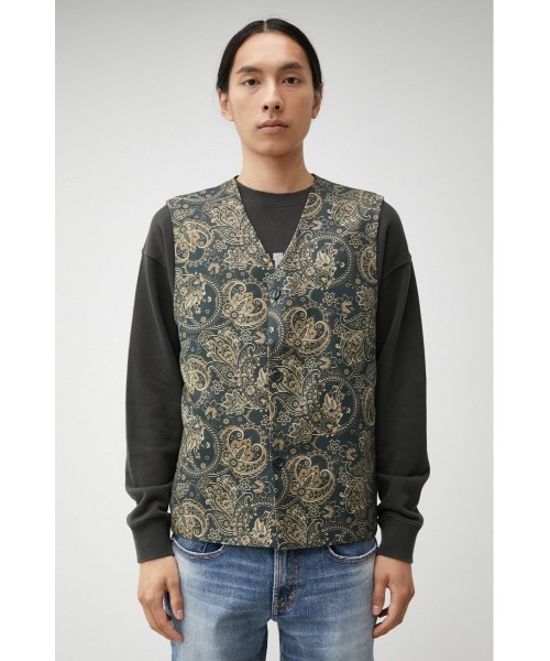 AZUL by moussy（アズールバイマウジー）の「RETRO TOTAL PATTERN VEST/レトロトータルパターンベスト（ベスト・メンズ・ブルー系その他3/ブラウン系その他・FREE）」の16枚目の写真