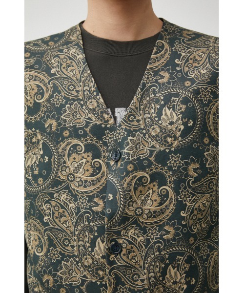 AZUL by moussy（アズールバイマウジー）の「RETRO TOTAL PATTERN VEST/レトロトータルパターンベスト（ベスト・メンズ・ブルー系その他3/ブラウン系その他・FREE）」の19枚目の写真
