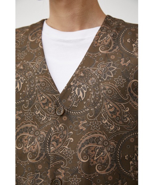 AZUL by moussy（アズールバイマウジー）の「RETRO TOTAL PATTERN VEST/レトロトータルパターンベスト（ベスト・メンズ・ブルー系その他3/ブラウン系その他・FREE）」の10枚目の写真