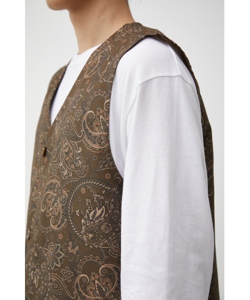 AZUL by moussy（アズールバイマウジー）の「RETRO TOTAL PATTERN VEST/レトロトータルパターンベスト（ベスト・メンズ・ブルー系その他3/ブラウン系その他・FREE）」の11枚目の写真