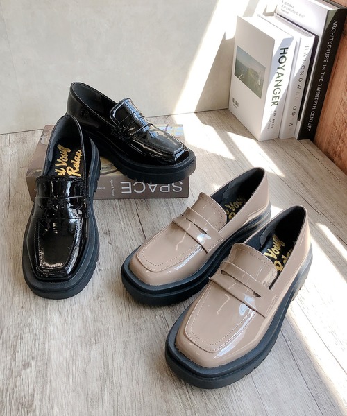 Noubel Voug Relax（ヌーベルヴォーグリラックス）の「ボリュームソールコインローファー（ローファー・レディース・ブラック/ベージュ/アイボリー・LL/3L/S/M/L）」の5枚目の写真