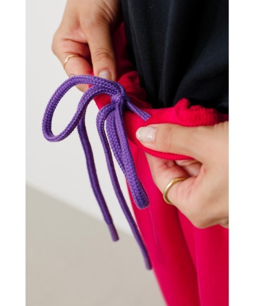 RODEO CROWNS WIDE BOWL（ロデオクラウンズワイドボウル）の「Field tech pants（その他パンツ・レディース・ピンク/グレー×ホワイト/ターコイズブルー・FREE）」の7枚目の写真