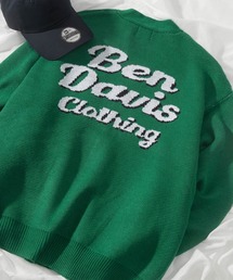 BEN DAVIS（ベンデイビス）の「【BEN　DAVIS/ベンデイビス】ワンポイント ロゴ バック刺繍 ジャガードニット カーディガン/ビッグシルエット（カーディガン/ボレロ・メンズ）」