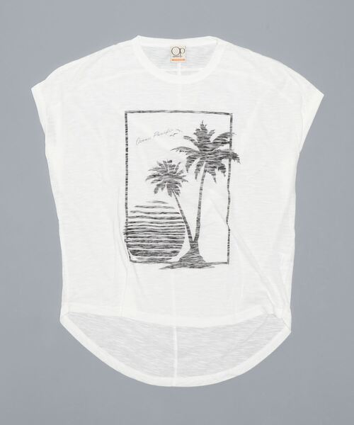 Ocean Pacific（オーシャンパシフィック）の「【OP:オーピー】レディース水陸両用Tシャツ（Tシャツ/カットソー・レディース・ホワイト/ベージュ/グレー・MEDIUM/LARGE）」の2枚目の写真