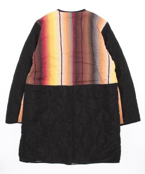チチカカ（チチカカ）の「【ユニセックス】ジャガード×キルトコンビコート（ノーカラーコート・レディース・ブラック/ベージュ・FREE）」の12枚目の写真