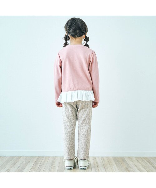 apres les cours（アプレレクール）の「ウエストフリル/7days Style pants_ストレッチ（その他パンツ・キッズ・チャコール/アイボリー/ピンク/ブルー/ベージュ/ラベンダー・110/90/80/130/120/100）」の10枚目の写真