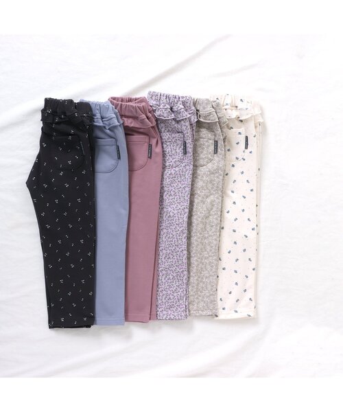 apres les cours（アプレレクール）の「ウエストフリル/7days Style pants_ストレッチ（その他パンツ・キッズ・チャコール/アイボリー/ピンク/ブルー/ベージュ/ラベンダー・110/90/80/130/120/100）」の16枚目の写真