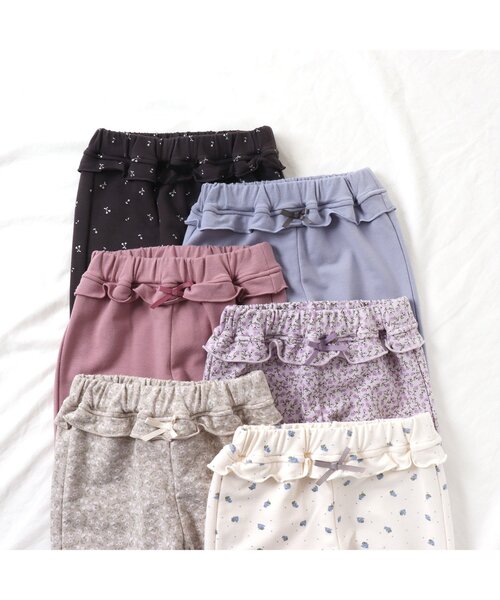 apres les cours（アプレレクール）の「ウエストフリル/7days Style pants_ストレッチ（その他パンツ・キッズ・チャコール/アイボリー/ピンク/ブルー/ベージュ/ラベンダー・110/90/80/130/120/100）」の19枚目の写真