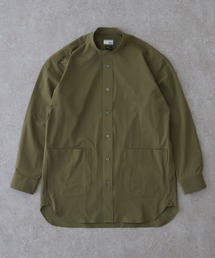 BRICK & SONS | CORDURAリップストップ リラックスバンドカラーシャツ＜カーキグリーン＞(シャツ/ブラウス)