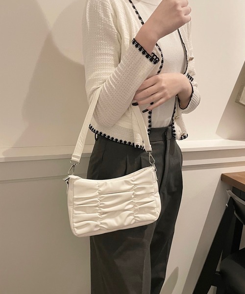 セール】ワンハンドル ギャザー ホーボーバッグ 肩掛け