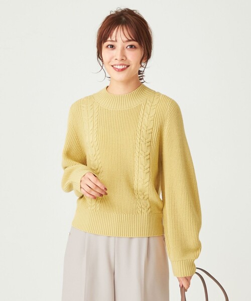 ANY SIS(エニィスィス)の「【洗える】スフレケーブルパフスリーブ ニット(ニット/セーター・レディース・ピンク系/スカイブルー系/ライトイエロー系/オレンジ系/ライトグレー系/アイボリー系・2)」の6枚目の写真