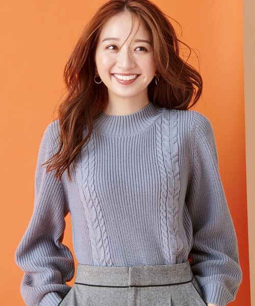 ANY SIS(エニィスィス)の「【洗える】スフレケーブルパフスリーブ ニット(ニット/セーター・レディース・ピンク系/スカイブルー系/ライトイエロー系/オレンジ系/ライトグレー系/アイボリー系・2)」の18枚目の写真