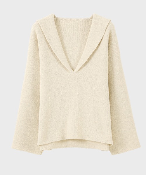 STUNNING LURE（スタニングルアー）の「セーラーカラーニットプルオーバー（ニット/セーター・レディース・アイボリー・SMALL/MEDIUM）」の4枚目の写真