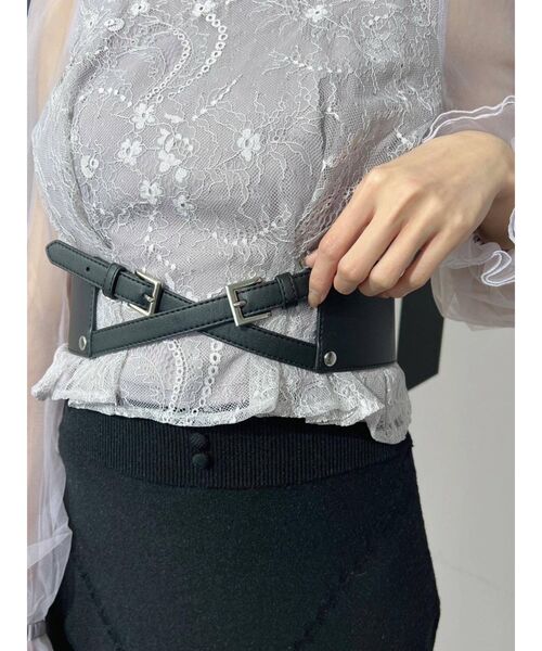 EATME（イートミー）の「フェイクレザークロスベルト（ベルト・レディース・ブラック・FREE）」の9枚目の写真