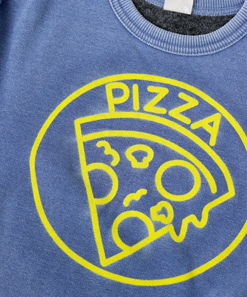 DILASH（ディラッシュ）の「デニム裏シャギートレーナー（スウェット・キッズ・ネイビー/ブルー・80/90/100/110/120/130/140）」の4枚目の写真