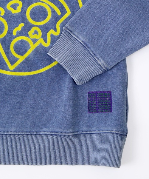 DILASH（ディラッシュ）の「デニム裏シャギートレーナー（スウェット・キッズ・ネイビー/ブルー・80/90/100/110/120/130/140）」の3枚目の写真