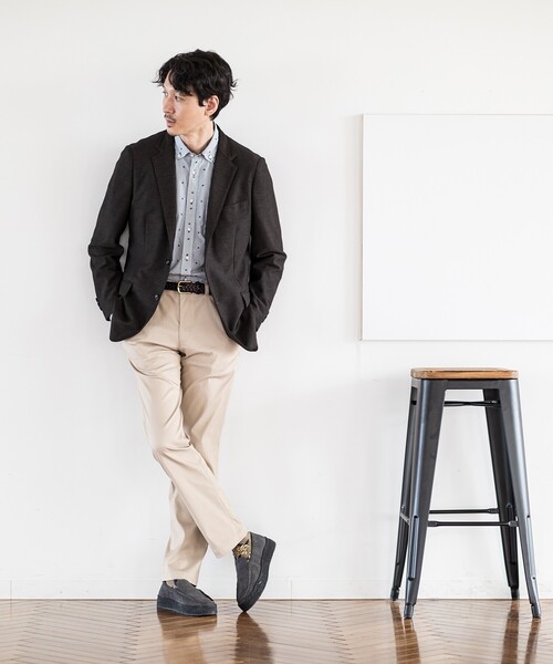 TAKEO KIKUCHI(タケオキクチ)の「ハイストレッチ ピケ スリム パンツ(スラックス・メンズ・ベージュ/ネイビー/ライトグレー/ブラック/ワインレッド・01/02/03/04/05)」の10枚目の写真