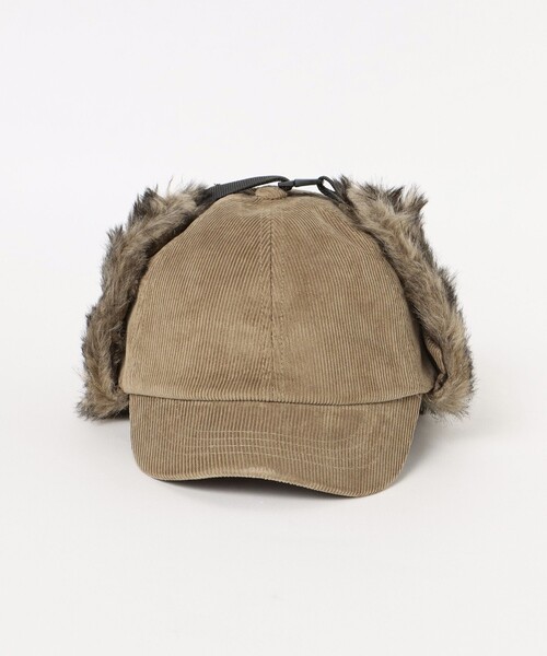 BEAMS HEART（ビームスハート）の「イヤー ファー コーデュロイ キャップ【ユニセックス】（キャップ・メンズ・ベージュ/ブラック・ONE SIZE）」の10枚目の写真