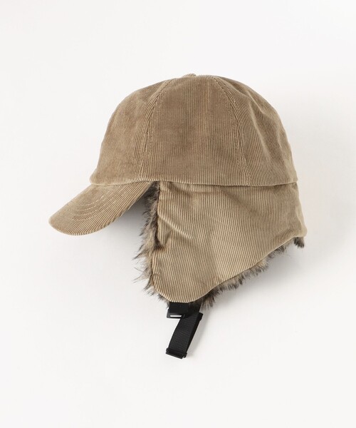 BEAMS HEART（ビームスハート）の「イヤー ファー コーデュロイ キャップ【ユニセックス】（キャップ・メンズ・ベージュ/ブラック・ONE SIZE）」の12枚目の写真