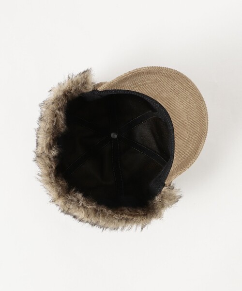 BEAMS HEART（ビームスハート）の「イヤー ファー コーデュロイ キャップ【ユニセックス】（キャップ・メンズ・ベージュ/ブラック・ONE SIZE）」の16枚目の写真