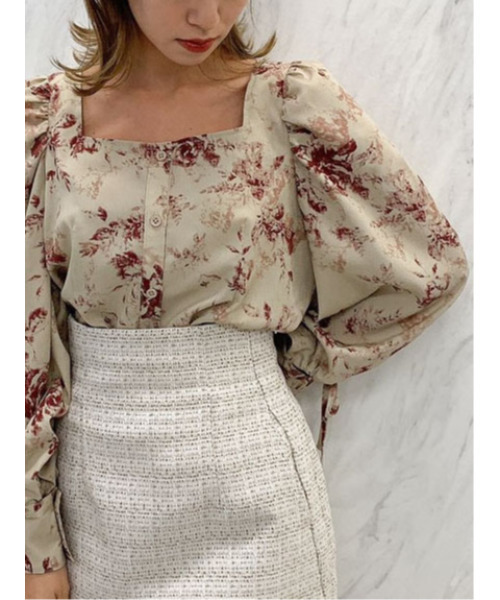 dazzlin(ダズリン)の「オープンリボンブラウス(シャツ/ブラウス・レディース・レッド/ベージュ/アイボリー/ブルー/オフホワイト・FREE)」の22枚目の写真