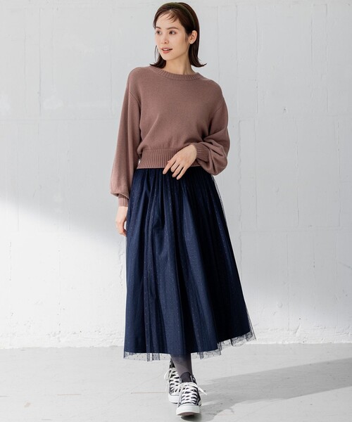 組曲(クミキョク)の「【洗える】カシミヤブレンドバルキー ニット(ニット/セーター・レディース・ピンク系/ダークグリーン系/アイボリー系/ブラウン系/ネイビー系・2/3)」の17枚目の写真