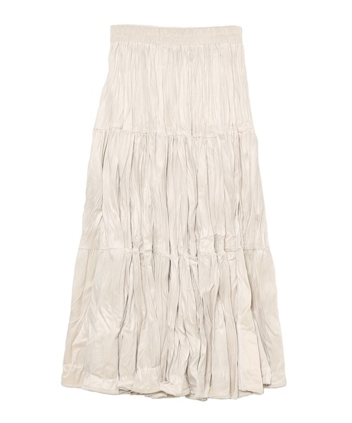 Figments（フィグメンツ）の「グロッシープリーツベロアスカート（スカート・レディース・アイボリー/ブラック・FREE）」の9枚目の写真