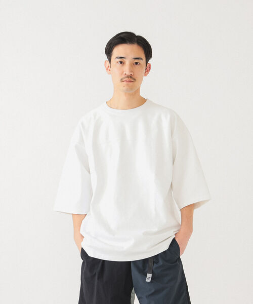 BEAMS（ビームス）の「BEAMS / フットボール Tシャツ（Tシャツ/カットソー・メンズ・ブラック/ホワイト/ミント・S/M/L/XL）」の2枚目の写真