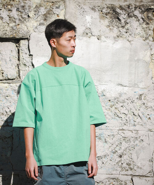 BEAMS（ビームス）の「BEAMS / フットボール Tシャツ（Tシャツ/カットソー・メンズ・ブラック/ホワイト/ミント・S/M/L/XL）」の3枚目の写真