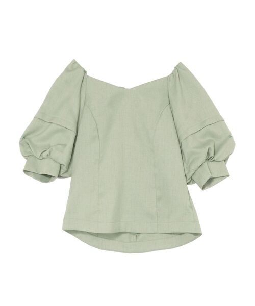 LAGUNAMOON（ラグナムーン）の「バックリボンブラウス（シャツ/ブラウス・レディース・ベージュ/ブラウン/グリーン・FREE）」の4枚目の写真