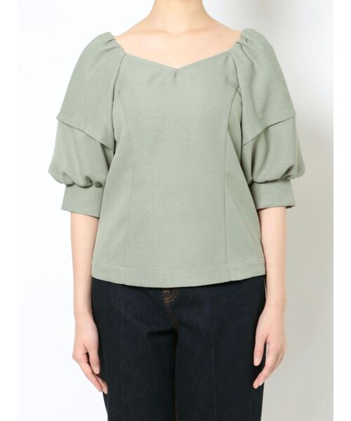 LAGUNAMOON（ラグナムーン）の「バックリボンブラウス（シャツ/ブラウス・レディース・ベージュ/ブラウン/グリーン・FREE）」の5枚目の写真