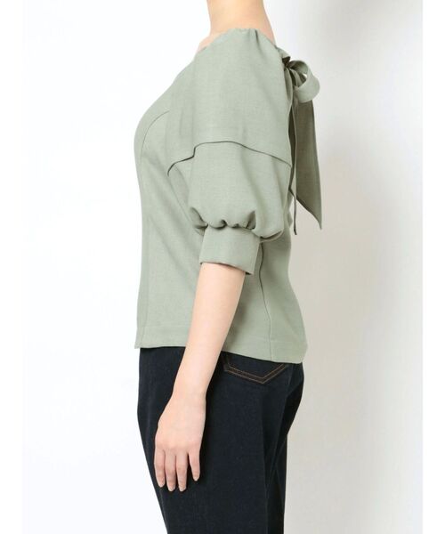 LAGUNAMOON（ラグナムーン）の「バックリボンブラウス（シャツ/ブラウス・レディース・ベージュ/ブラウン/グリーン・FREE）」の6枚目の写真