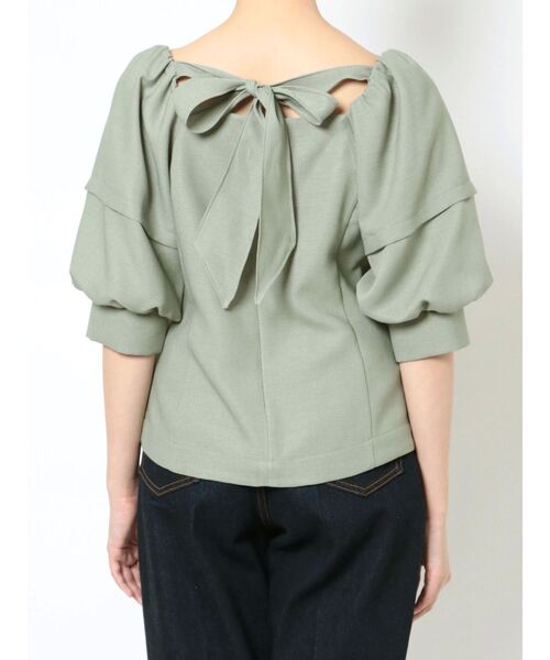 LAGUNAMOON（ラグナムーン）の「バックリボンブラウス（シャツ/ブラウス・レディース・ベージュ/ブラウン/グリーン・FREE）」の7枚目の写真