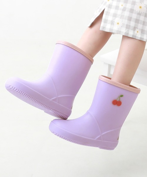 devirock(デビロック)の「配色モチーフ レインブーツ (リフレクター付き)(レインシューズ・キッズ・ピンク/ライトカーキ/パープル/グリーン系その他・15.0cm/16.0cm/17.0cm/18.0cm/19.0cm/20.0cm/21.0cm)」の3枚目の写真