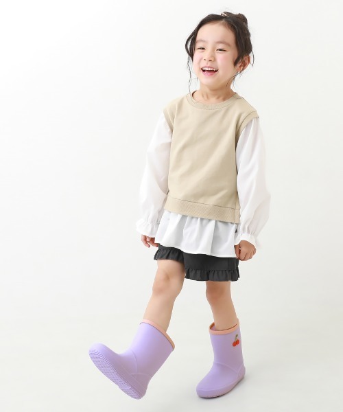 devirock(デビロック)の「配色モチーフ レインブーツ (リフレクター付き)(レインシューズ・キッズ・ピンク/ライトカーキ/パープル/グリーン系その他・15.0cm/16.0cm/17.0cm/18.0cm/19.0cm/20.0cm/21.0cm)」の8枚目の写真