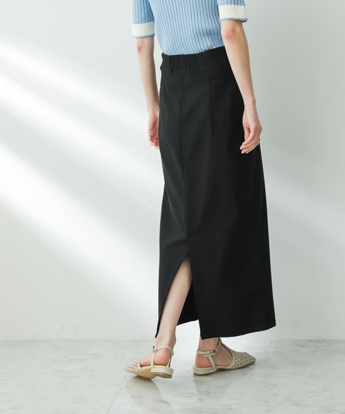 SENSE OF PLACE by URBAN RESEARCH（センスオブプレイスバイアーバンリサーチ）の「ストレッチサスツキハイウエストスカート（スカート・レディース・ブラック/ライトベージュ/モカ/オレンジ/イエロー・X-SMALL/SMALL/MEDIUM/LARGE/TALL）」の10枚目の写真