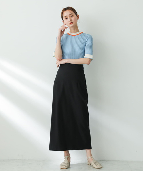 SENSE OF PLACE by URBAN RESEARCH（センスオブプレイスバイアーバンリサーチ）の「ストレッチサスツキハイウエストスカート（スカート・レディース・ブラック/ライトベージュ/モカ/オレンジ/イエロー・X-SMALL/SMALL/MEDIUM/LARGE/TALL）」の11枚目の写真