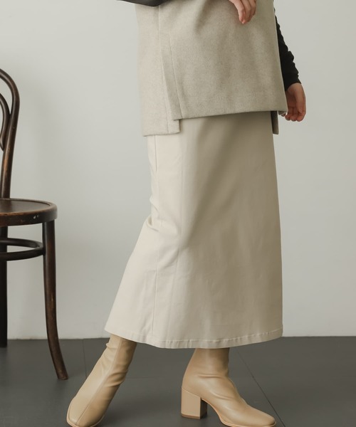 SENSE OF PLACE by URBAN RESEARCH（センスオブプレイスバイアーバンリサーチ）の「ストレッチサスツキハイウエストスカート（スカート・レディース・ブラック/ライトベージュ/モカ/オレンジ/イエロー・X-SMALL/SMALL/MEDIUM/LARGE/TALL）」の16枚目の写真